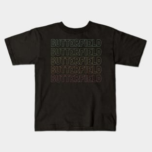 Butterfield Name Pattern Kids T-Shirt